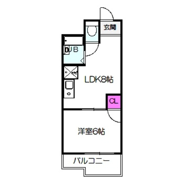 大阪市鶴見区浜のマンションの間取り