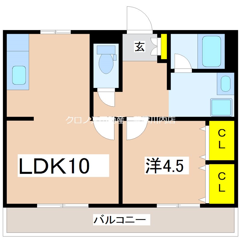 薩摩川内市中郷町のアパートの間取り