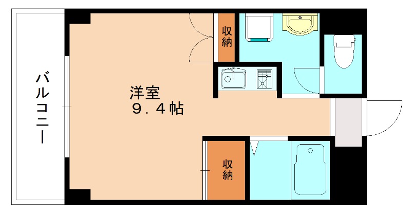 北九州市小倉北区昭和町のマンションの間取り