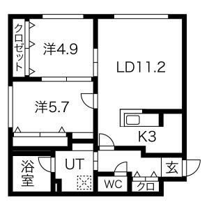 PRIME COURT 月寒西の間取り