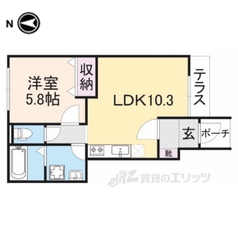 大和高田市大字池田のアパートの間取り