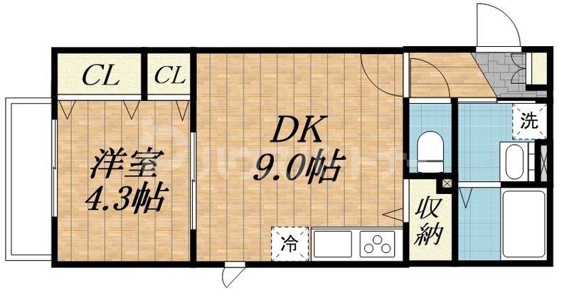 さいたま市中央区下落合のアパートの間取り