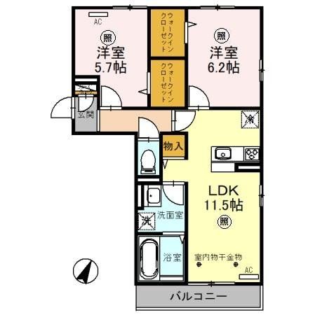 八潮市緑町のアパートの間取り