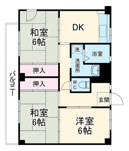 藤沢市亀井野のマンションの間取り