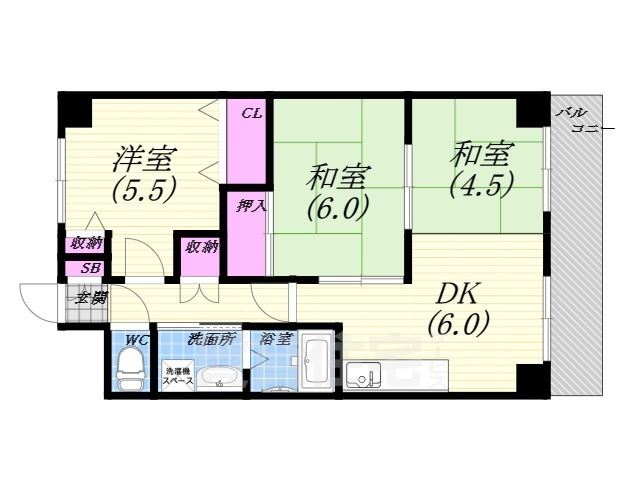 パレス野田の間取り