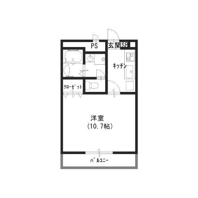 伊丹市瑞ケ丘のマンションの間取り