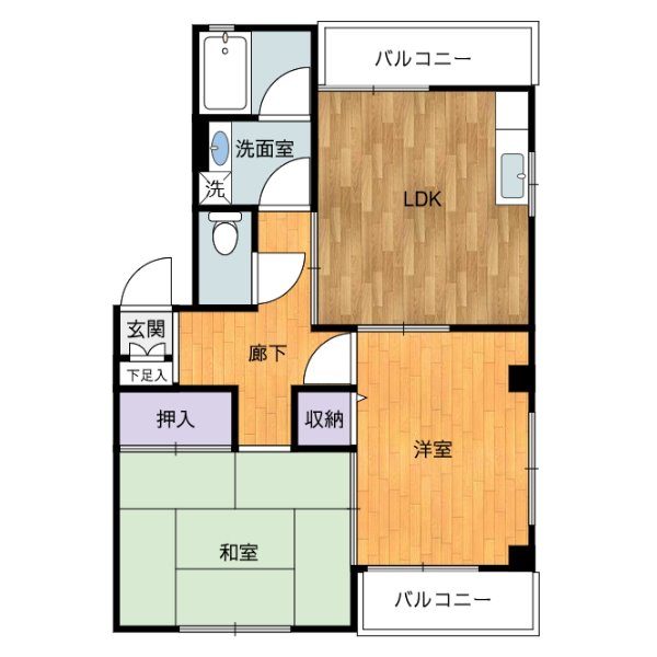 横浜市鶴見区栄町通のマンションの間取り