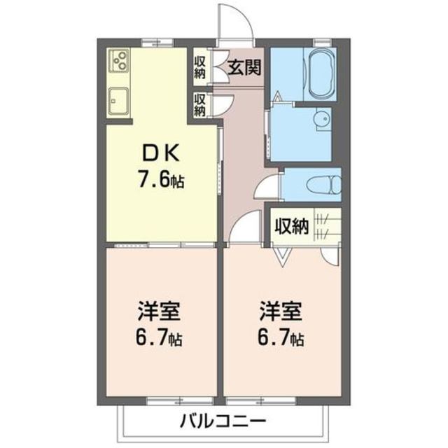 川崎市麻生区五力田のアパートの間取り