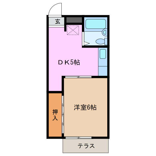 鈴鹿市住吉のアパートの間取り