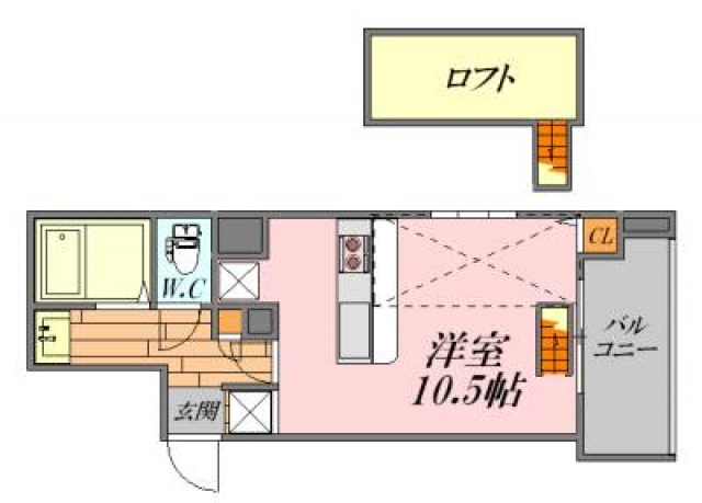 広島市中区東白島町のマンションの間取り