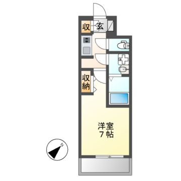 S-RESIDENCE茶屋ヶ坂の間取り