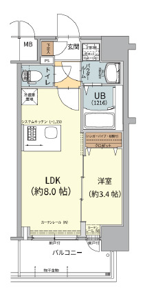 【大阪市住吉区南住吉のマンションの間取り】