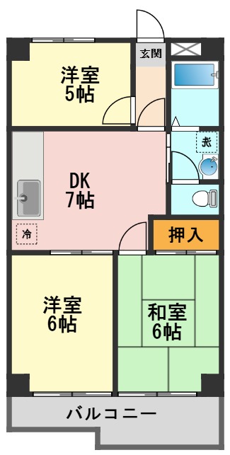 江戸川区松江のマンションの間取り