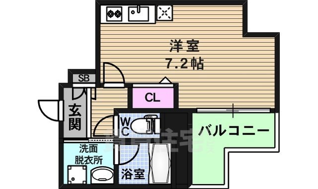 レジュールアッシュ大阪城WESTの間取り