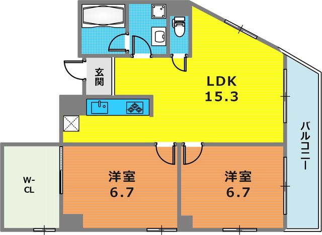 レシア六甲の間取り