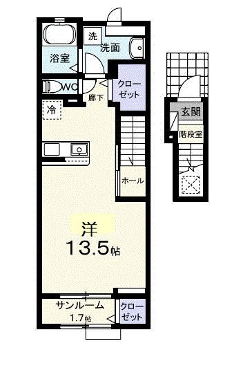 ヒカルサ防府田島の間取り