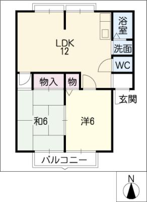 ドルチェ各務原Ｆ．Ｇ．Ｈ棟の間取り