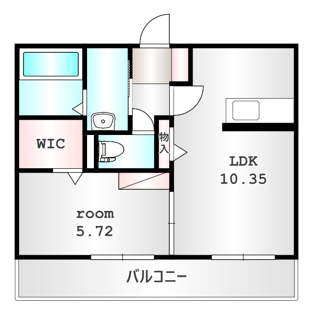 【高崎市問屋町のアパートの間取り】