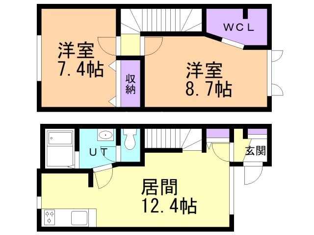 ディアス・パルモ虹ケ丘Ｂの間取り