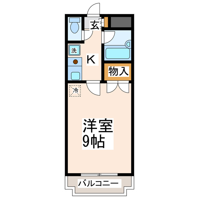 熊本市東区渡鹿のマンションの間取り