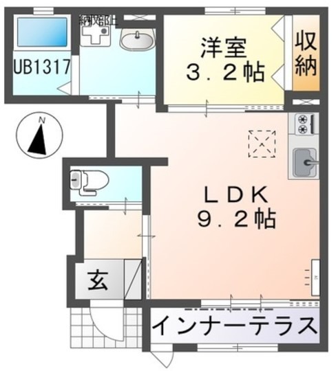 浜松市中央区小池町のアパートの間取り