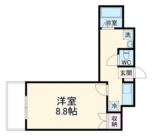 京都市下京区骨屋町のマンションの間取り