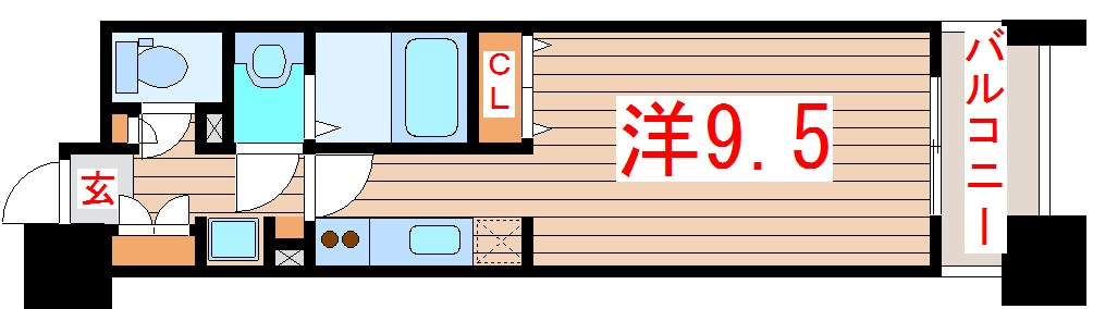 パークフラッツ五橋の間取り