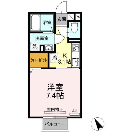 カレッジタウン　Ｃ・Ｄ棟の間取り