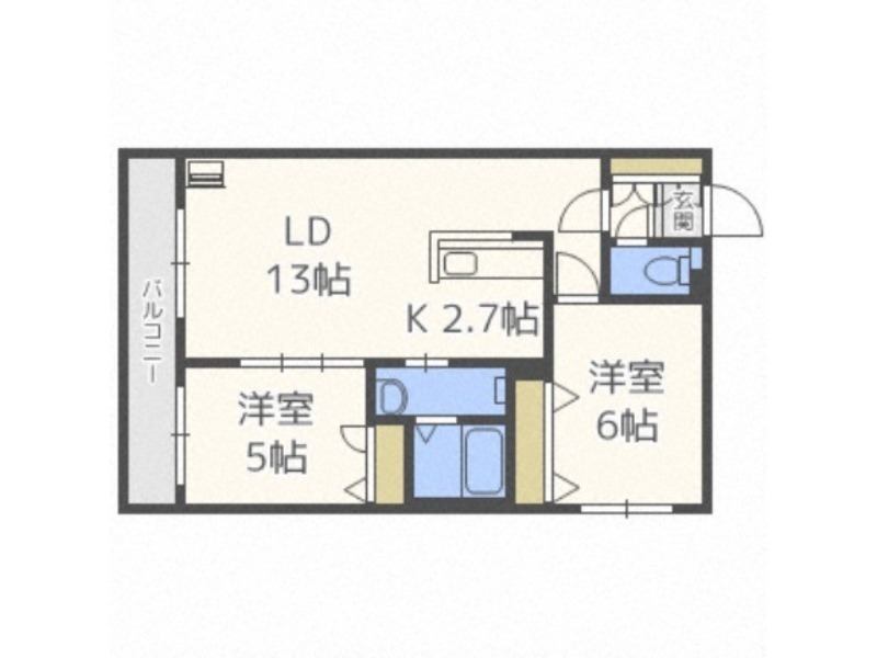 キャメロットコート桑園の間取り