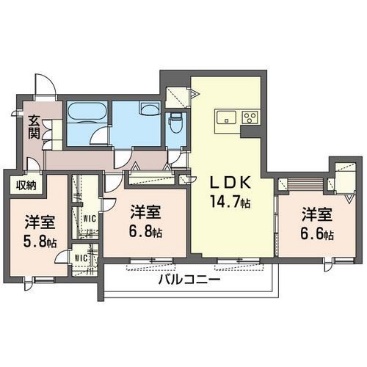 リラフォートの間取り