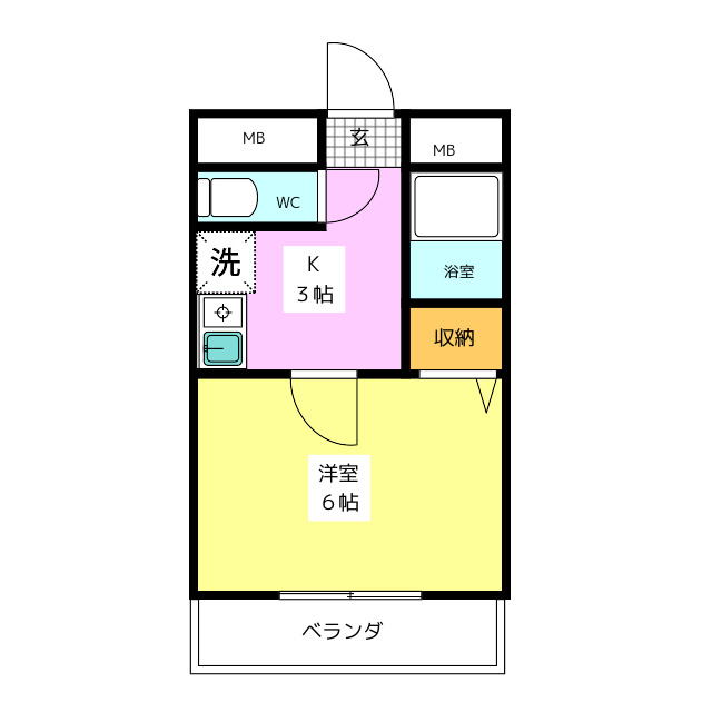 ホワイトシャトー清水弐番館の間取り