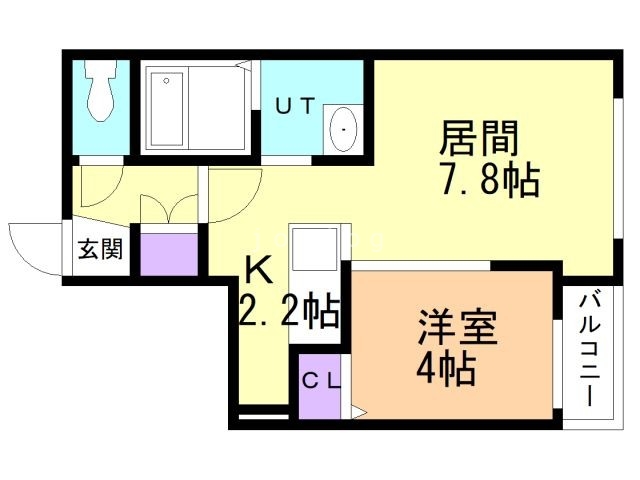 札幌市北区北三十五条西のマンションの間取り