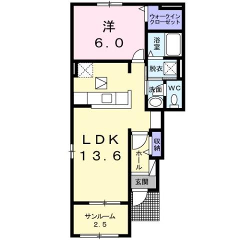 ファミール　Ａの間取り