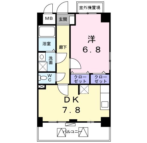 【明石市二見町西二見駅前のマンションの間取り】