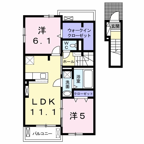 スぺラーレ　ヒルズＡの間取り