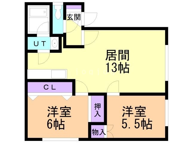 【函館市昭和のアパートの間取り】