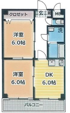 新宿区中落合のマンションの間取り