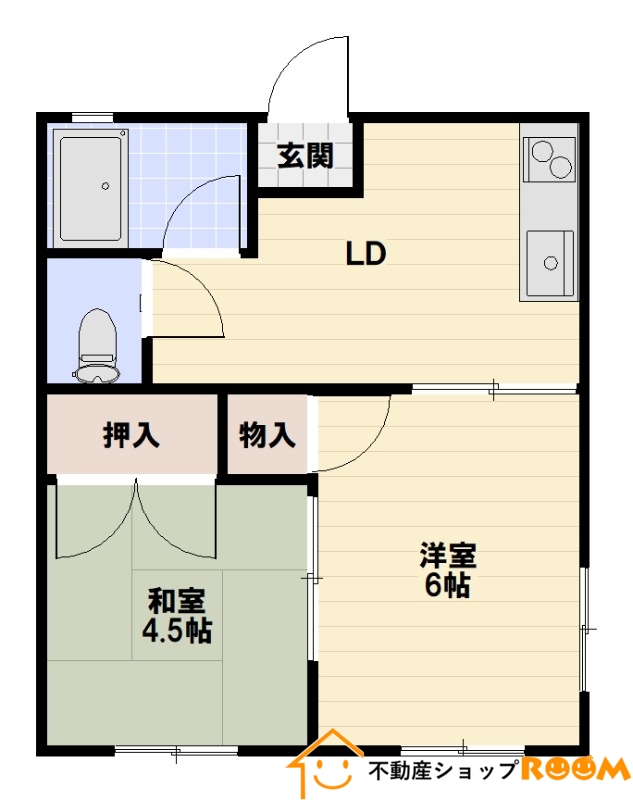 筑後市大字蔵数のアパートの間取り