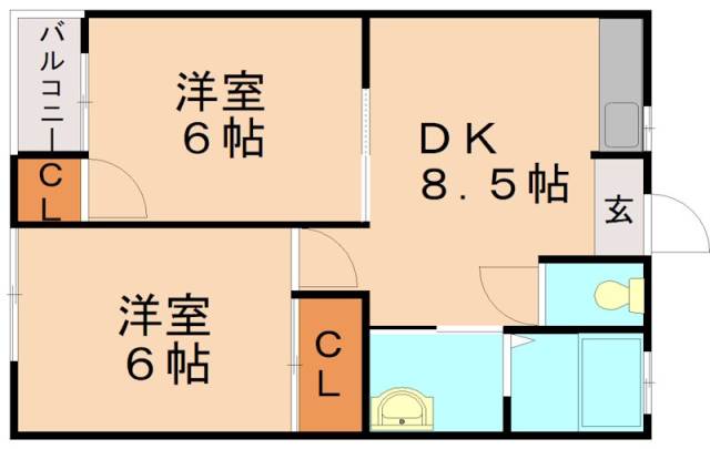 コーポ東建Vの間取り