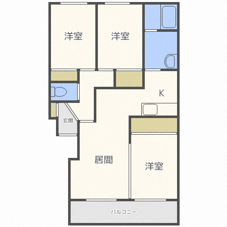 パークハイツFの間取り