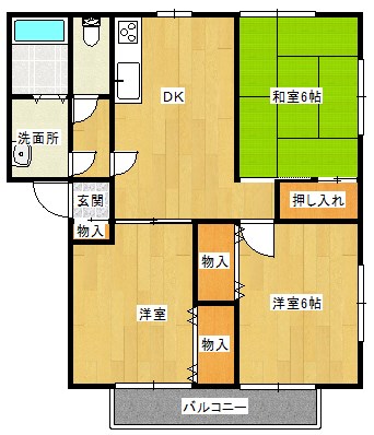 ハイツ宮ノ下 Aの間取り