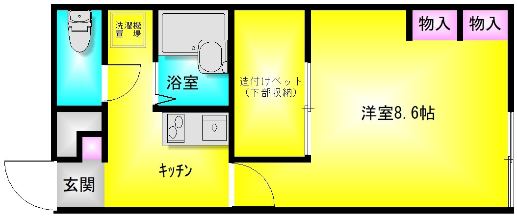 レオパレス竹渕東の間取り写真