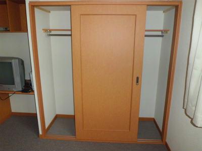 収納　丈の長い服もたっぷり入る収納。