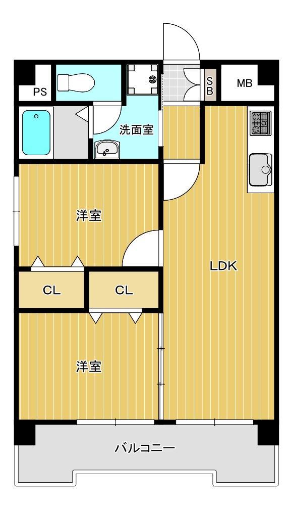 朝日プラザ博多の間取り写真