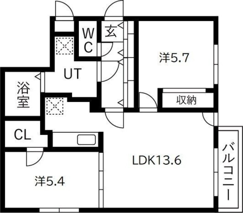 札幌市電 西線１６条駅 徒歩2分 5階建 築13年の間取り写真