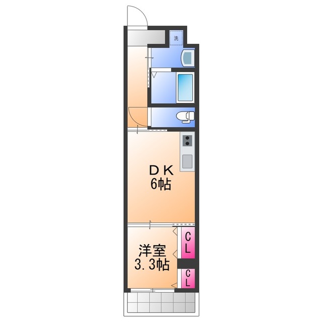 ＪＲ阪和線 熊取駅 徒歩5分 3階建 築1年の間取り写真