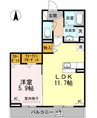 カーサ日向が丘 A棟の間取り写真
