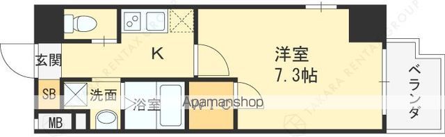 ＪＲ大阪環状線 天満駅 徒歩8分 9階建 築6年の間取り写真