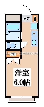 エステートピアナカタD棟の間取り写真