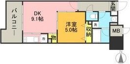 ＪＲ鹿児島本線 博多駅 徒歩14分 15階建 築13年の間取り写真